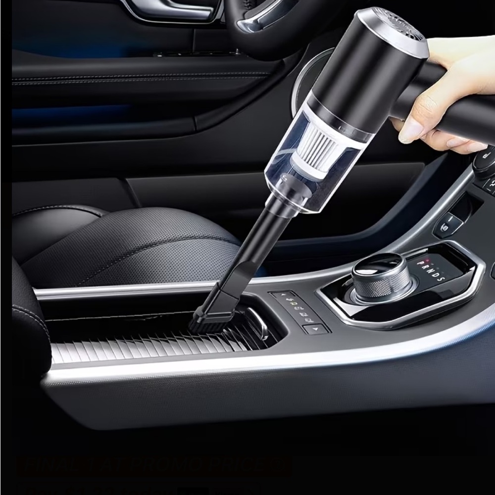 Handheld Mini Car Vacuum Cleaner - Black/Clear